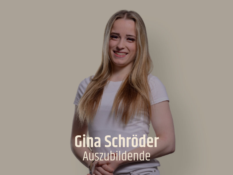Portrait von unserer Auszubildende Gina Schröder in Steglitz